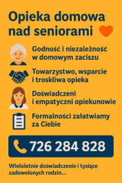 Opieka domowa nad seniorami - całodobowo