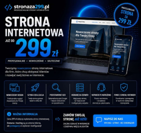 Tania strona WWW za 299 PLN | Wystawiamy faktury
